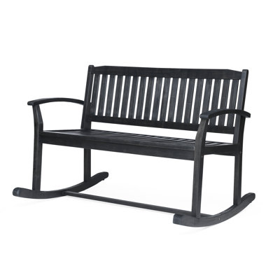 Outdoor Campton Rocking Solid Wood Bench by August Grove