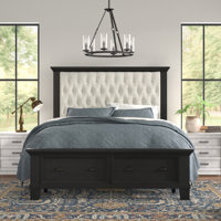 Arnuad Tufted Upholstered Low Profile Storage Platform Bed