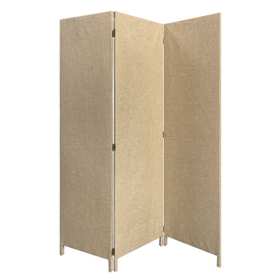 Delaporte 47" W x 71" H 3 - Panel Solid Wood Folding Room Divider