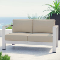Modway Shore Aluminum Outdoor Patio Loveseat