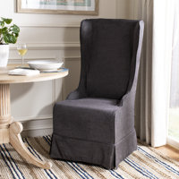 Carolee Cotton Upholstered Side Chair in Gray by Winston Porter
