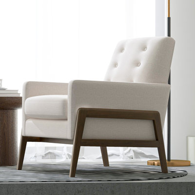Lipsey Mid-Century Modern Tufted Accent Armchair by Three Posts