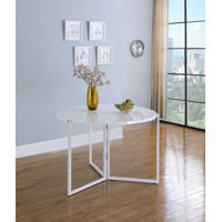Yeilani 43" Round Foldaway Dining Table by Ebern Designs