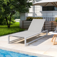 Alliyiah 77" Long Reclining Single Chaise by Wade Logan