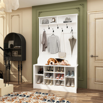 Keasal Hall Tree with Bench and Shoe Storage by Winston Porter