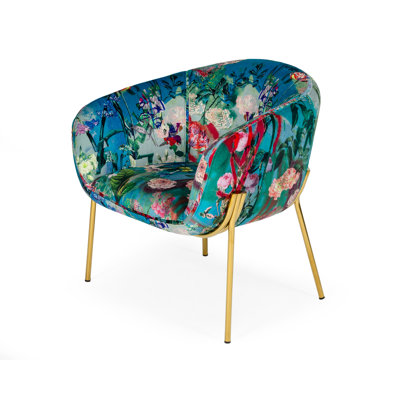 Winbush 30Cm Wide Velvet Barrel Chair by Wade Logan