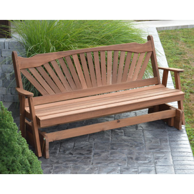 Gaven Fanback Glider Bench by Millwood Pines