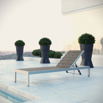 Modern Outdoor Aluminum Chaise by Modway