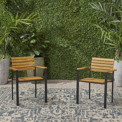 Burlwood Patio Dining Armchair by Union Rustic