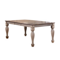 Dunstanburgh 2-Tone Wood Rectangle Dinette Dining Room Table with 18-inch Butterfly Extension Leaf by Winston Porter