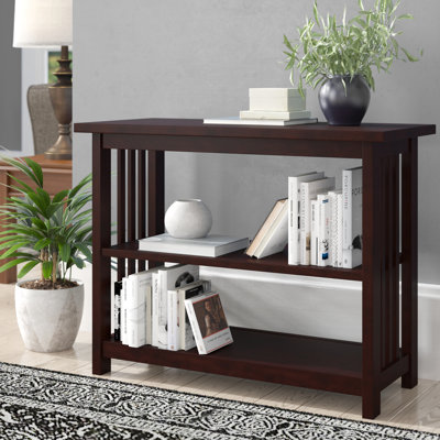 Kingsland 31" Wide Wooden Traditional Design Rectangular Bookcase with 2 Open Shelves by Charlton Home