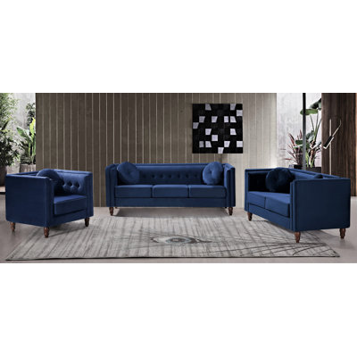 Evenson 3 Piece Standard Living Room Set by House of Hampton