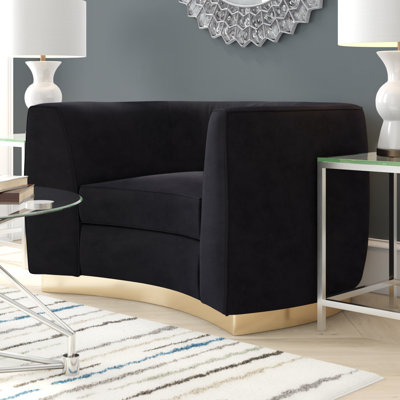Breccan 50.5" W Velvet Barrel Chair by Willa Arlo Interiors