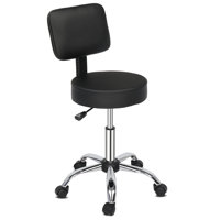 Height Adjustable Shop Stool with Back Support by Latitude Run