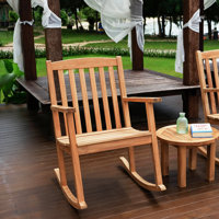Coleman Classic Outdoor Teak Rocking Chair by Loon Peak