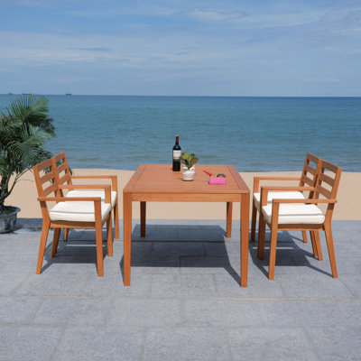 Gaynell Wilming 5 Piece Dining Set with Cushions