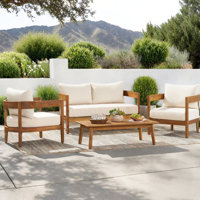 Vita Outdoor 4 Piece Sofa Seating Group with Cushions