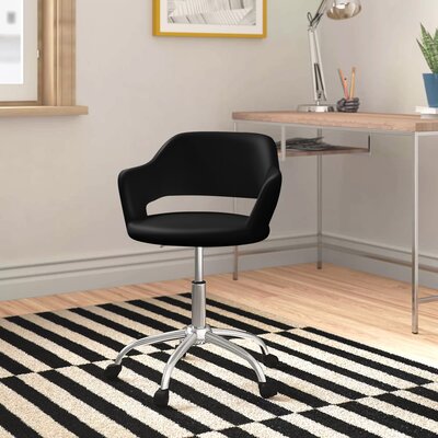Wickendon Office Chair, Adjustable Height, Swivel, Ergonomic, Armrests, Computer Desk, Work, Metal by Latitude Run