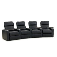 139.5" Wide Recliner Home Theater Seating with Cup Holder by Latitude Run