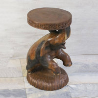 Tektas Hello Elephant Wood Accent Stool