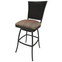 Cutlip Armless Linen 35" Patio Bar Stool with Cushion