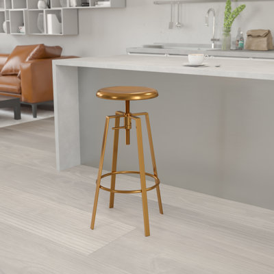 Lukachukai Swivel Adjustable Height Bar Stool by 17 Stories