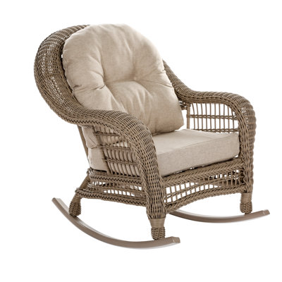 Garden Patio Rocking Chair with Cushions by August Grove
