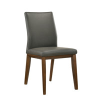 Cabral Leather Side Chair by Ivy Bronx