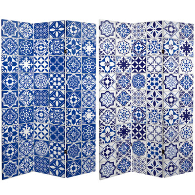 Wilkie 47.25" W x 72" H 3- Panel Folding Room Divider by World Menagerie