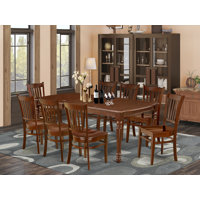 Christi Extendable Rubberwood Solid Wood Dining Set by Alcott Hill