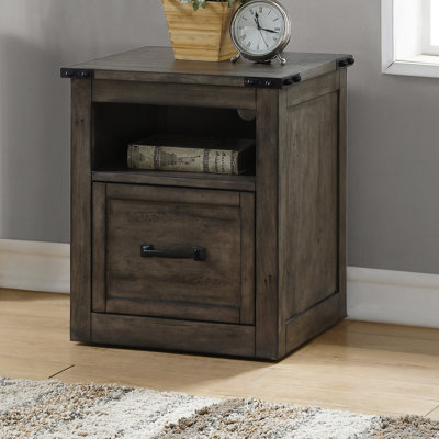 Eada One Drawer File, Smoked Grey Finish by Millwood Pines