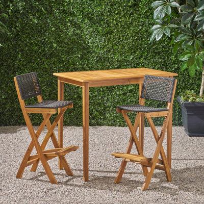 Aiyden Rectangular 2 - Person Bar Height Dining Set