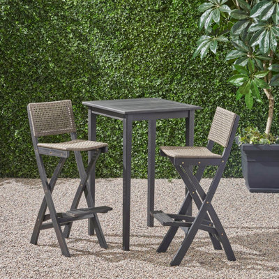 Aiyden Rectangular 2 - Person Bar Height Dining Set
