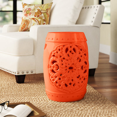 Llaneli Ceramic Garden Stool by Bungalow Rose
