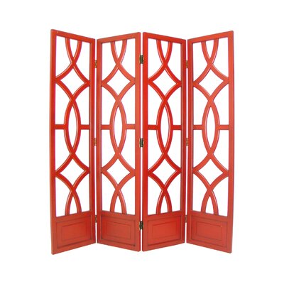 Bridget 72" W x 76" H 4 - Panel Folding Room Divider