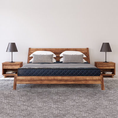 Asher 6" Navy Blue Memory Foam Water Resistant Mattress by Alwyn Home