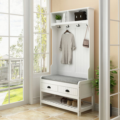 Hall Tree with Bench and Shoe Storage by Red Barrel Studio
