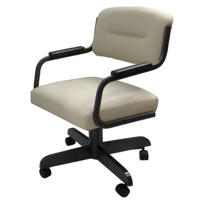 Kerstyn Metal Arm Chair in Beige by Hokku Designs