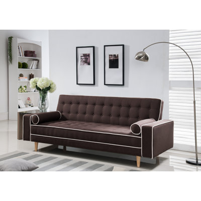 Farias 88" Linen Square Arm Sleeper