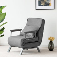 Woodbluff 31" Round Arm Sofa Bed by Ebern Designs
