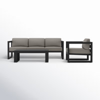 Smith 3 Piece Sofa Seating Group with SunbrellaCushions