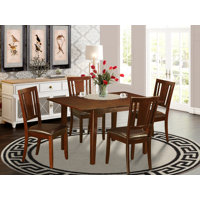 Adonica Butterfly Leaf Rubberwood Dining Set by Lark Manor