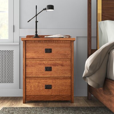 Abbot 3 Drawer Nightstand by Red Barrel Studio