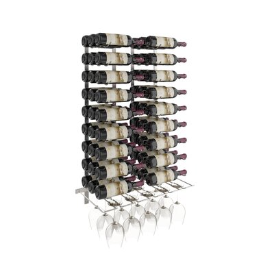 Indurial Wet Bar 2 Piece 54 Bottle Wall Mounted Wine Bottle and Glass Rack Set by Rebrilliant