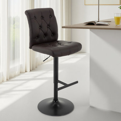 Beaudoin Adjustable Height Swivel Bar Stool by Wrought Studio