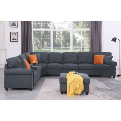 Kew Gardens Modular Corner Sectional with Ottoman by Three Posts
