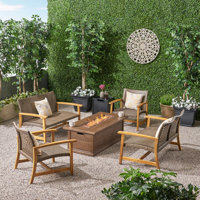 Planchette 6 Piece Rattan Sofa Seating Group