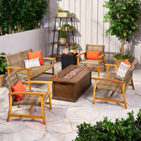 Planchette 6 Piece Rattan Sofa Seating Group by Millwood Pines