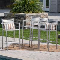 Caggiano Outdoor 29" Patio Bar Stool by Wade Logan