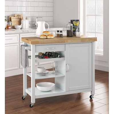 Denver ClickDecor Denver Island Kitchen Rolling Bar Cart on Wheels by ClickDecor
